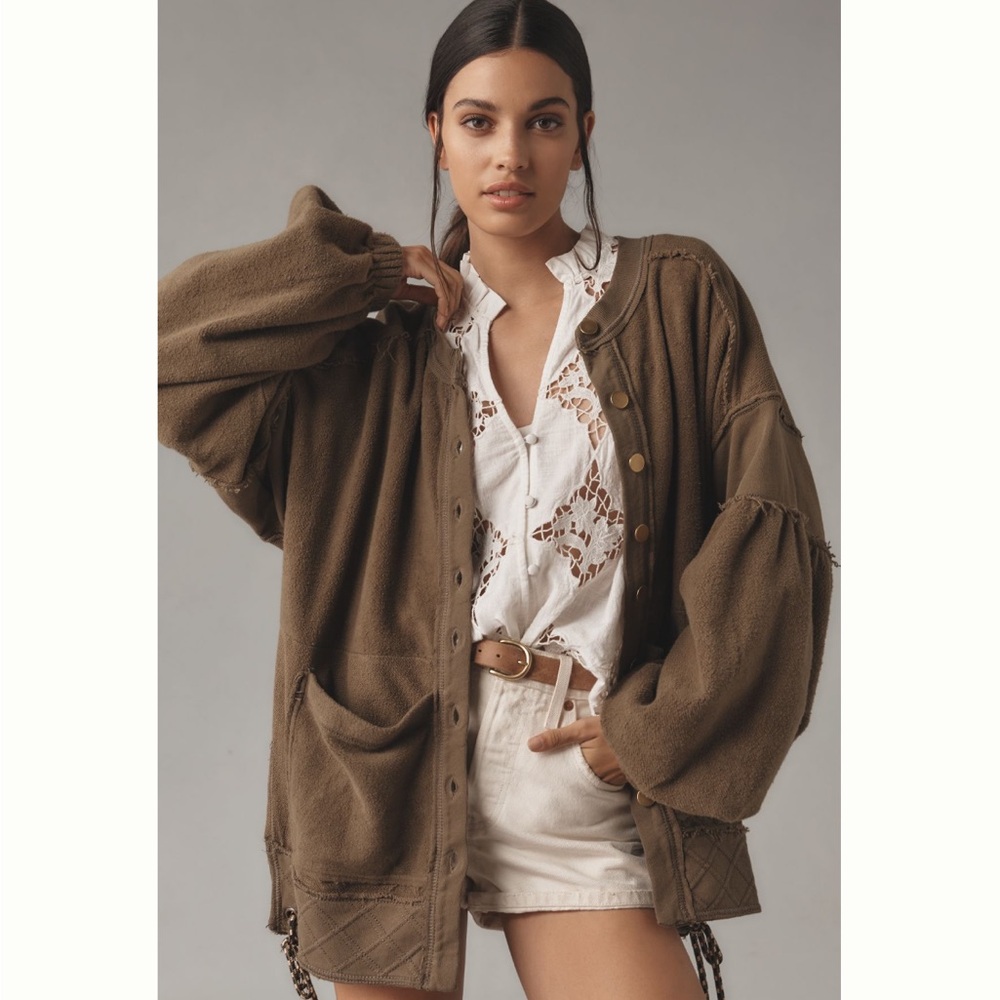 Pilcro Button-Front Shacket